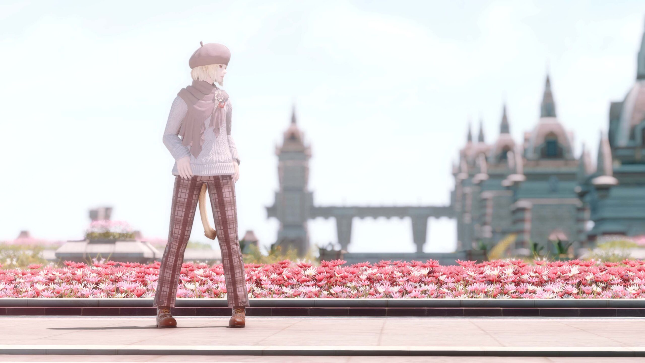 Ff14 くすみピンクで大人っぽく あったかパンツコーデ コニーのタルト おしゃれテクニック